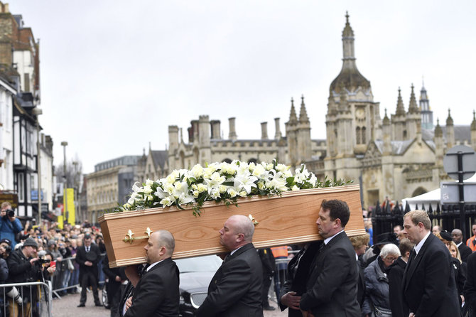 AFP/„Scanpix“ nuotr./Stepheno Hawkingo laidotuvės