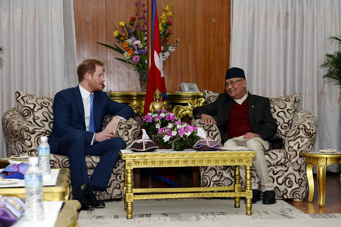 Scanpix nuotr./Princas Harry apsilankė Nepale