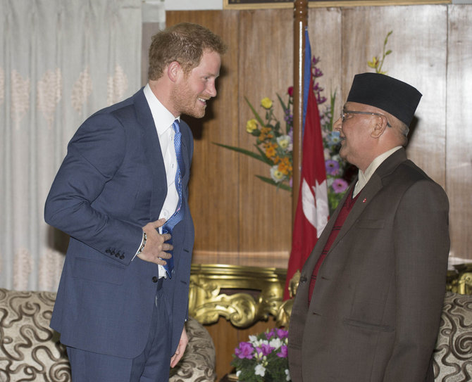 Scanpix nuotr./Princas Harry apsilankė Nepale