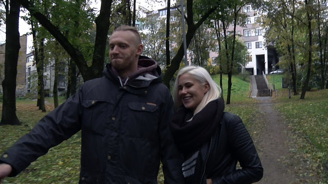 Video kadras/Giedrius Titenis su žmona Arminta