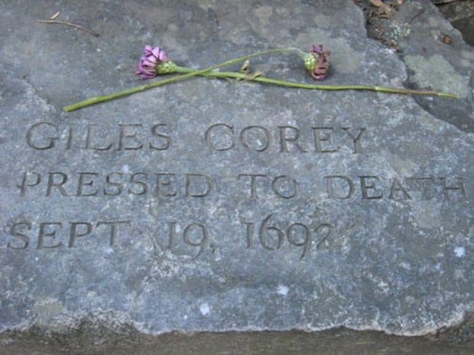 Findagrave nuotr./Gileso Corey kapas Masačusetso valstijoje