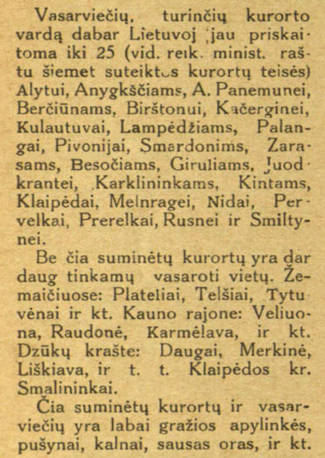 epaveldas.lt nuotr. /Lietuvos kurortai 1933 m., leidinys „Pliažas“, 1933 m.