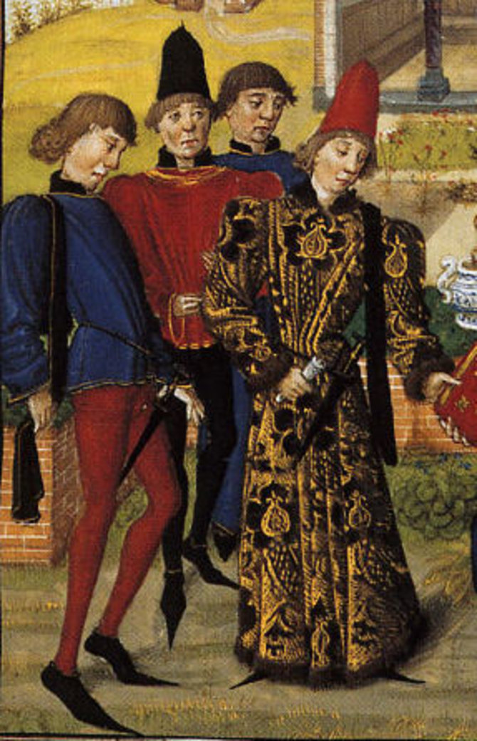 Wikimedia Commons pav./Žmogus su smailiais batais, apie 1470 m.