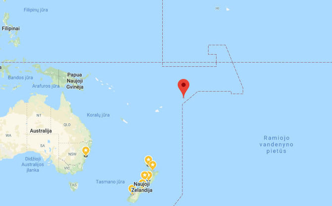 Samoa vieta pasaulio žemėlapyje
