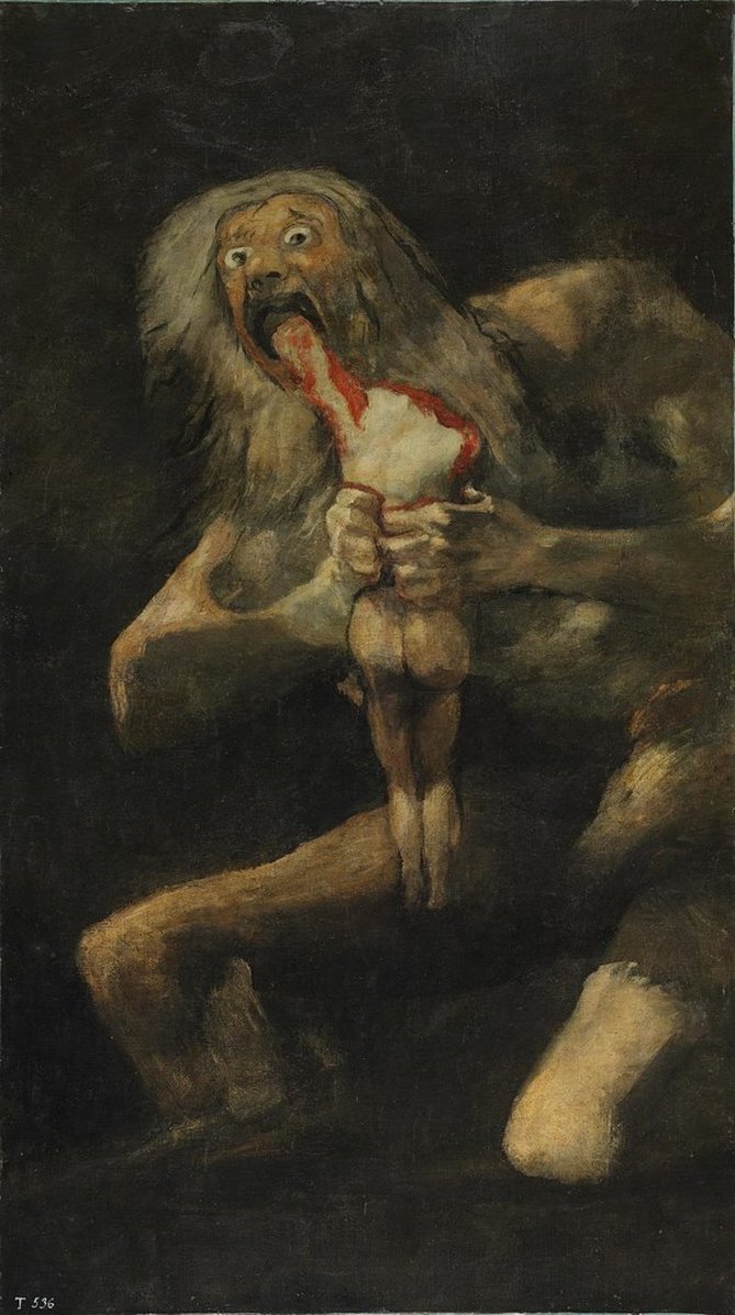 Francisco Goya paveikslas / Wikimedia Commons pav./Saturnas, ryjantis savo sūnų