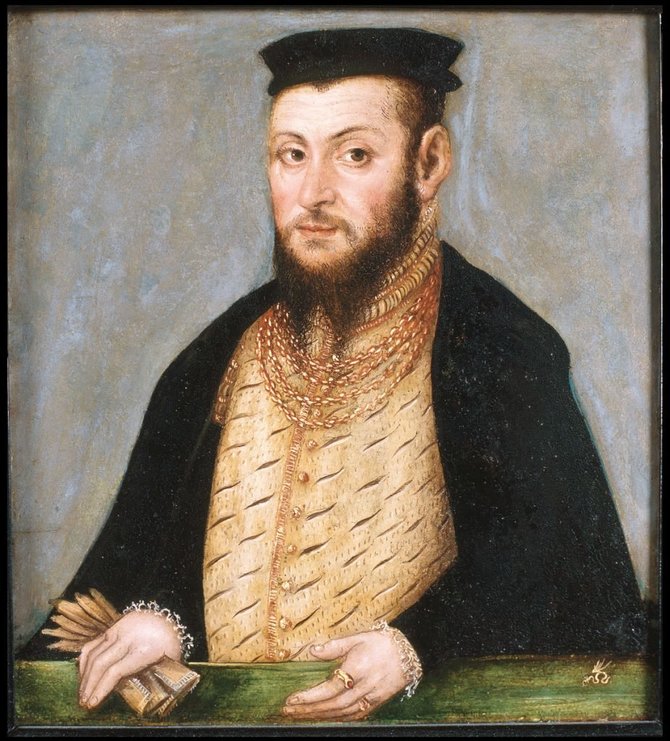 Lenkijos karalius ir Lietuvos didysis kunigaikštis Žygimantas II Augustas. Luko Kranacho jaunesniojo dirbtuvės, apie 1565. 