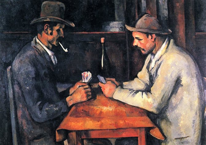 Wikimedia Commons / Public Domain pav./Paulio Cezanne'o „Kortų lošėjai“