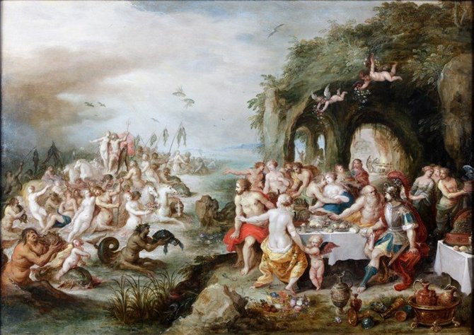 Public Domain pav./Franso Frackeno paveikslas „Dievų puota“