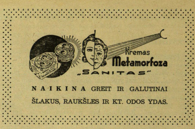 Žurnalas „Moteris ir pasaulis“ / epaveldas.lt nuotr. /Kremo reklama iš žurnalo „Moteris ir pasaulis“ 1937 m. 4 nr. 