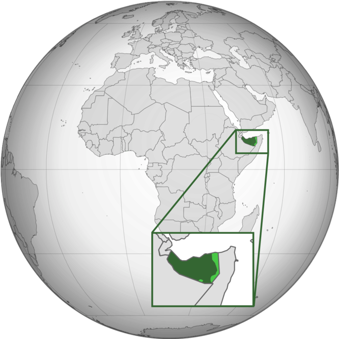 Wikimedia Commons / Public Domain pav./Somalilandas Afrikos žemėlapyje