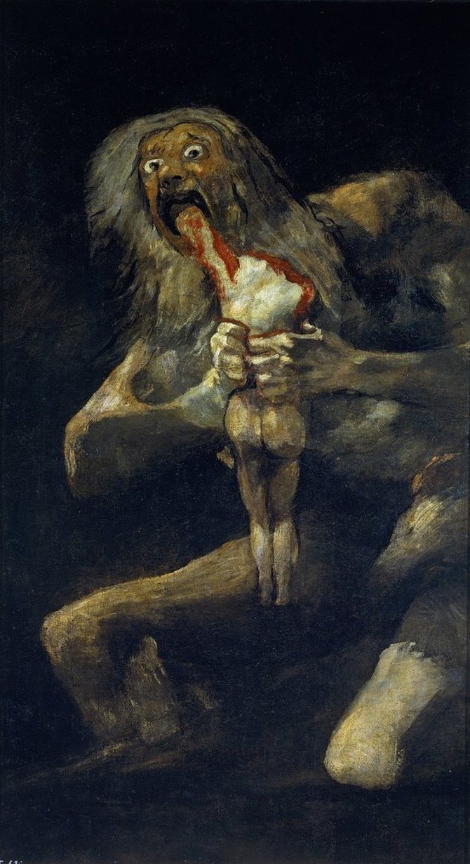 Wikimedia Commons / Public Domain pav./Francisco da Goya paveikslas „Saturnas ryja savo sūnų“