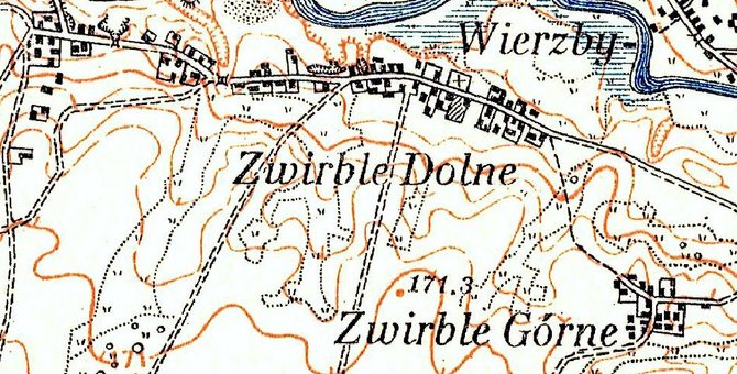 „Facebook“ puslapio „Naujoji Vilnia“ nuotr./Žvirblių kaimas 1924 m. žemėlapyje