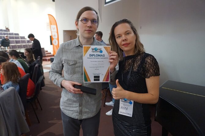 Organ\/Šarūnas Dirmeikis ir viena organizatorių Aistė Žemaitienė