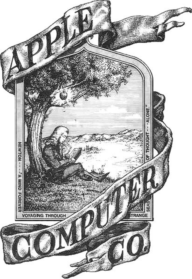 en.wikipedia.org nuotr./Pirmasis Apple logotipas