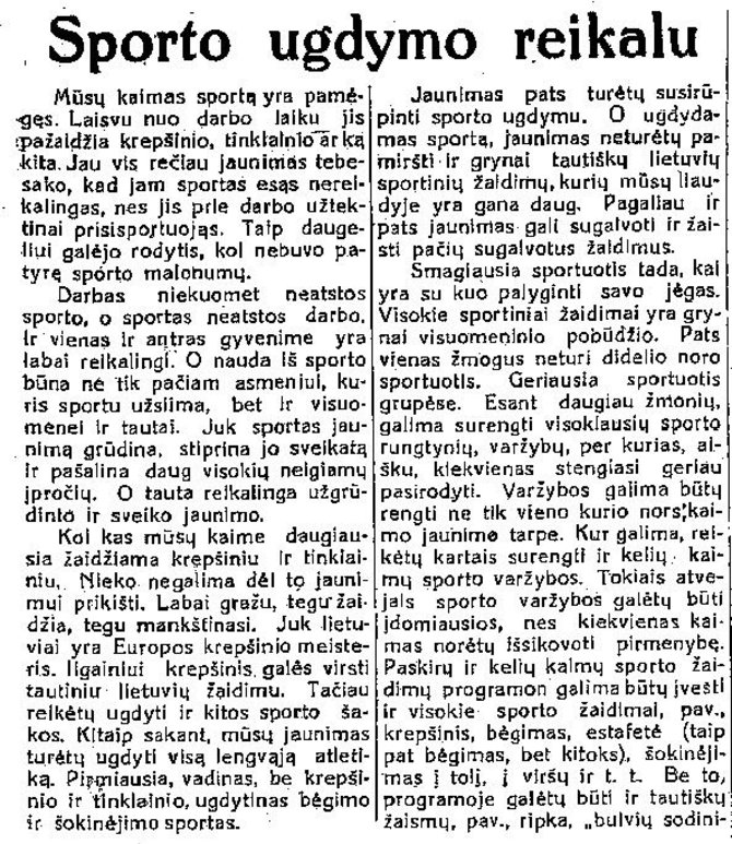 epaveldas.lt nuotr./Pranašiškas straipsnis 1938 m. gegužės „Lietuvos aide“