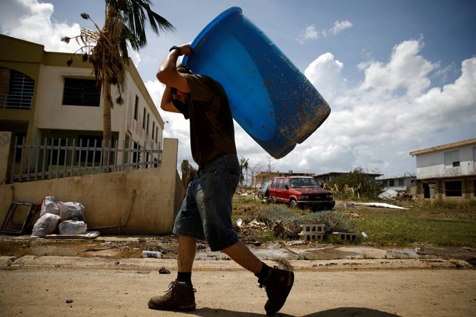 „Reuters“/„Scanpix“ nuotr./Puerto Rikas po uragano Maria