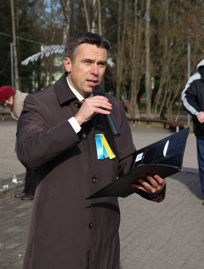 Ukrainos palaikymo akcija Druskininkuose