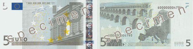 5 eurų banknotas