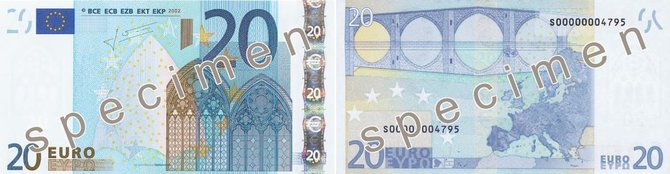20 eurų banknotas