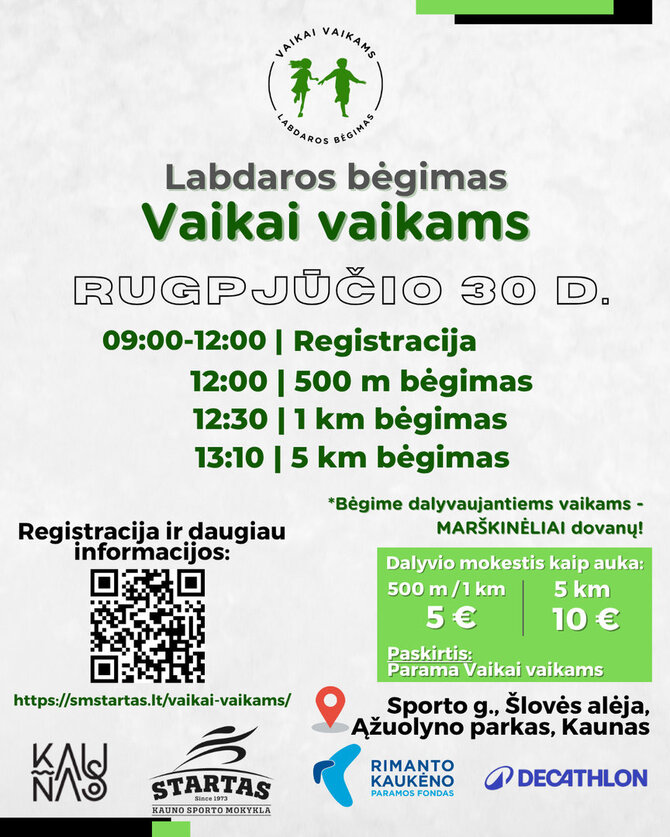 „Vaikai vaikams“ bėgimas
