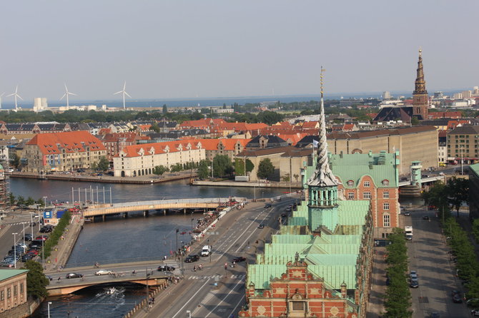 I.Mažutaitienės nuotr./Kopenhagos panorama iš miesto Rotušės bokšto