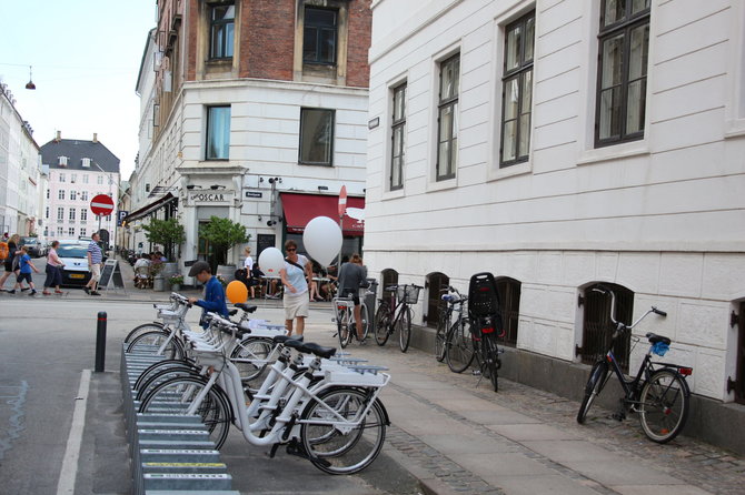 I.Mažutaitienės nuotr./Nuomojami dviračiai Kopenhagos centre