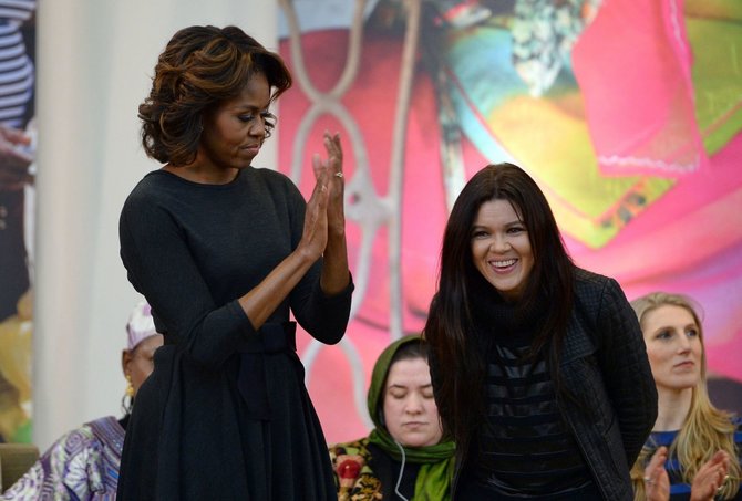 AFP/„Scanpix“ nuotr./Michele Obama ir Ruslana