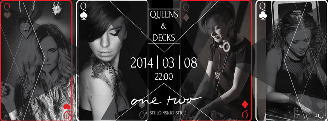 Organizatorių archyvo nuotr./„Queens on Decks“ vakarėlio plakatas
