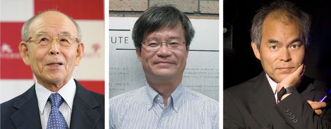 Scanpix nuotr./Fizikos Nobelio premija įteikta Isamui Akasaki, Hiroshi Amano ir Shuji Nakamurai