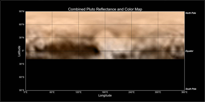 NASA nuotr./Plutono paviršiaus žemėlapis