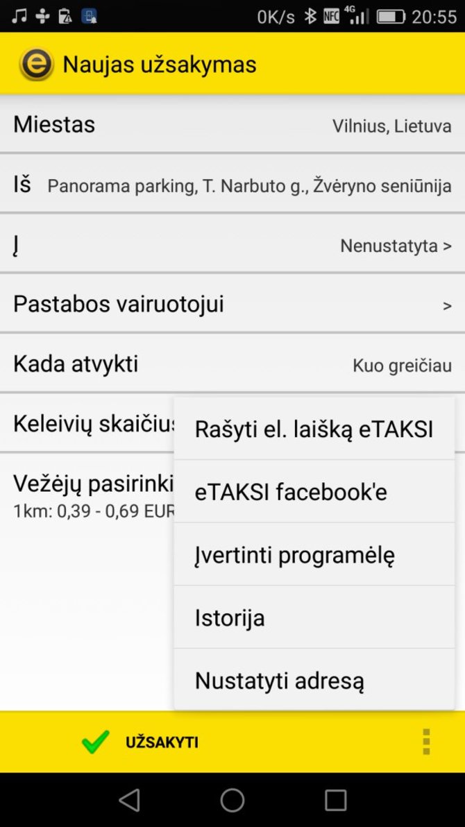 eTaxi aplikacija