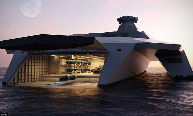 Press Association nuotr./Karo laivo Dreadnought 2050 konceptas
