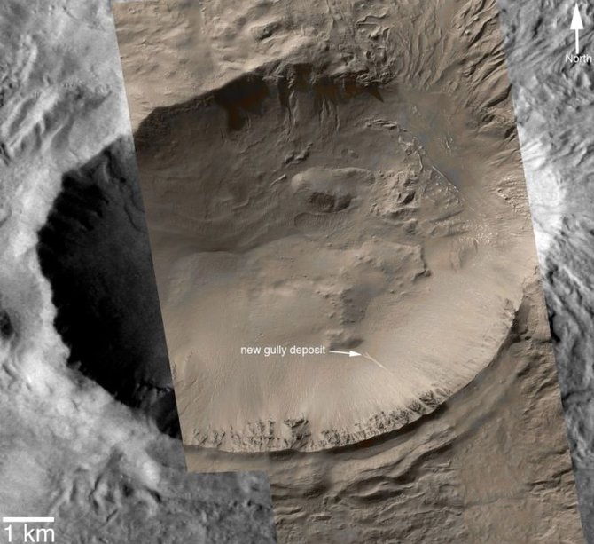 NASA/JPL/Arizona state university/Vandens daubų nuosėdos Marse