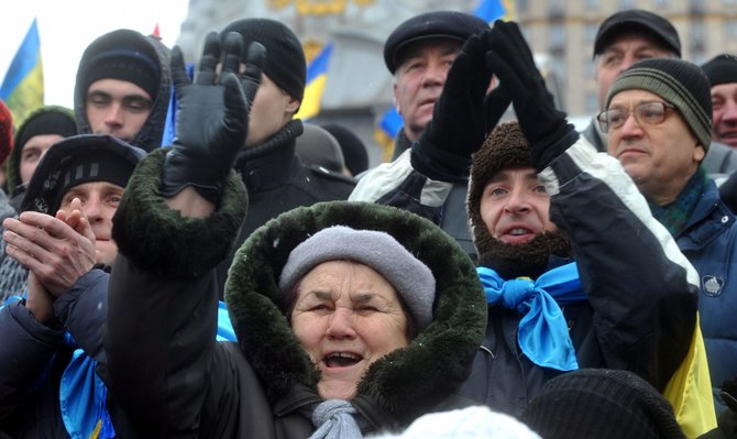Opozicijos mitingas Kijevo Nepriklausomybės aikštėje