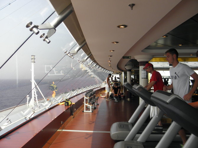 Laivo sporto centras su vaizdu į jūrą. Asmeninio archyvo nuotr.