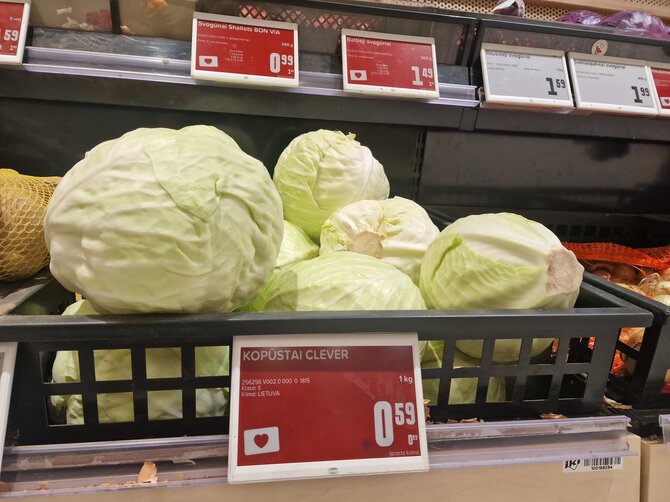 „Iki“ nuotr./Kopūstai „Iki“ parduotuvėje.