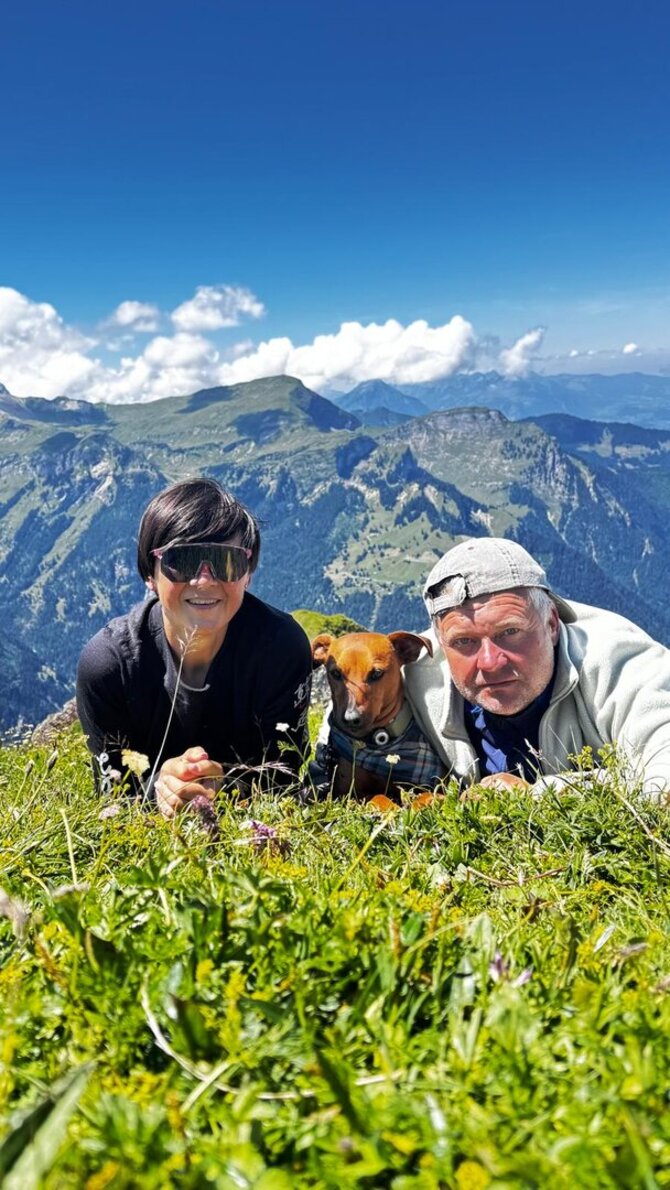 Asmeninio albumo nuotr./A. Juškėnas su žmona Rasa Juškėniene