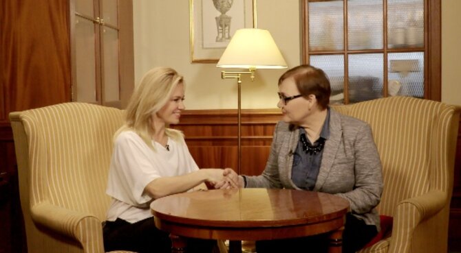 Stop kadras/Ingrida Martinkėnaitė ir Aušra Maldeikienė