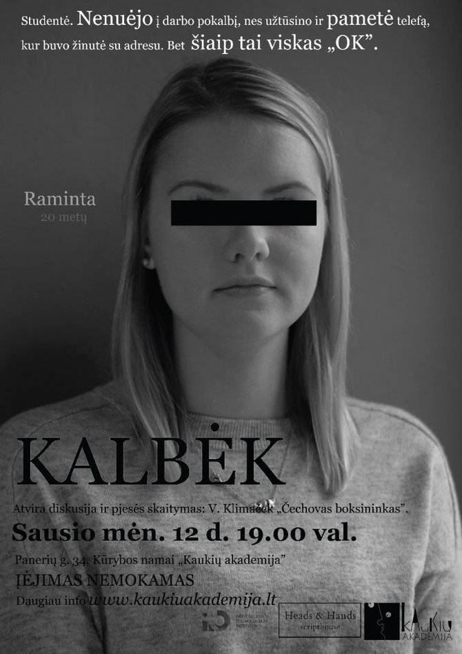 „Kalbėk“ plakatas