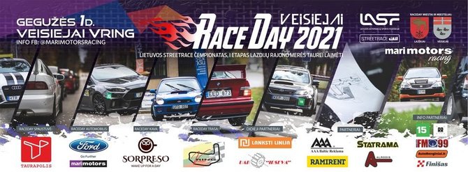 „RaceDay Veisiejai“ plakatas