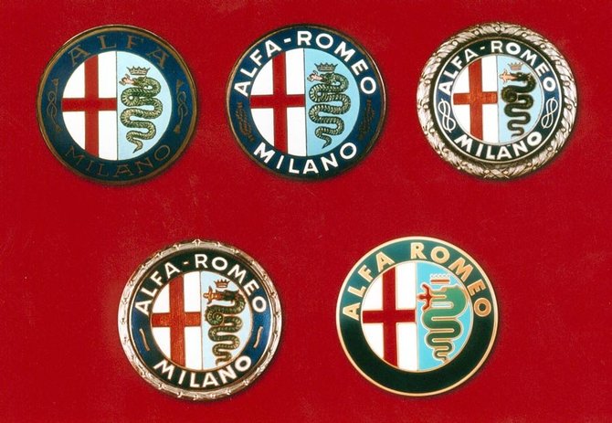 Gamintojo nuotr./„Alfa Romeo“ logotipai