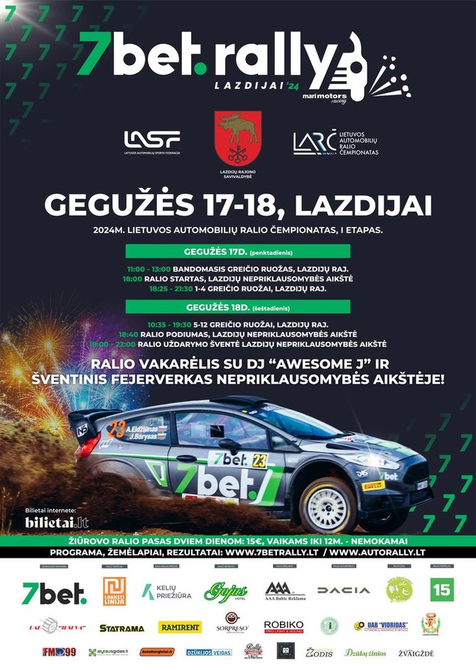 „7bet Rally Lazdijai“ plakatas