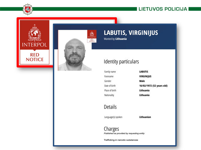 Lietuvos Kriminalinės policijos biuras/Tarptautinės narkomafijos bylos tyrimo duomenys