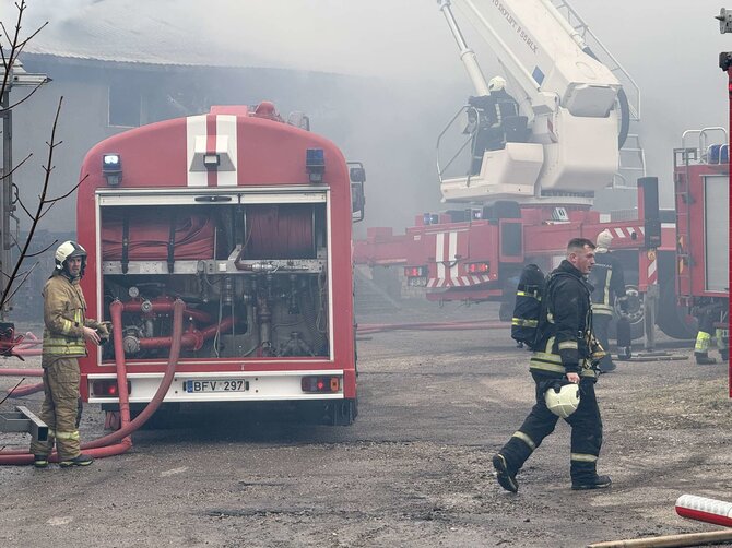 „Gargždai United“ nuotr./Gaisro vietoje