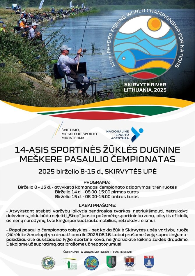 Lietuvos sportinės žūklės federacijos nuotr./Plakatas