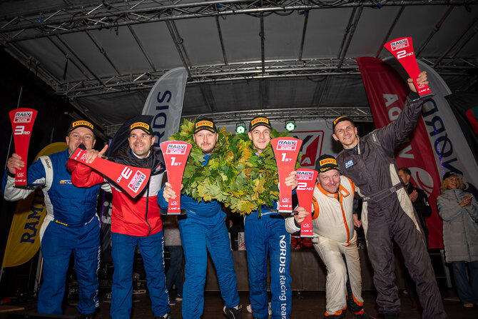 Organizatorių nuotr./Ovidijus Vaštakas ir Matas Žalandauskas „Rally Aukštaitija“ varžybose