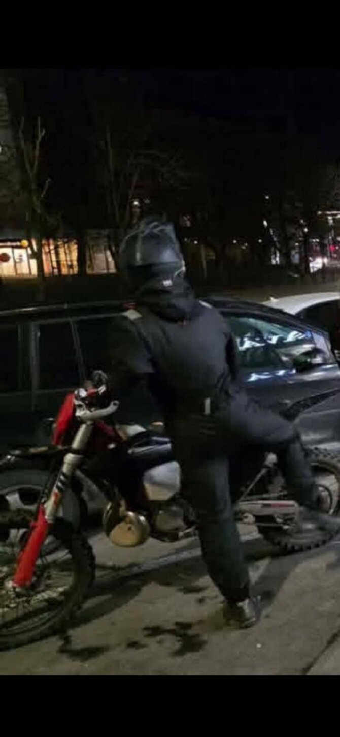 Panevėžio policijos nuotr./Iš avarijos vietos sprukęs motociklininkas