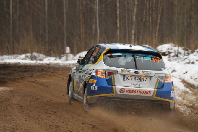 Tomo Markelevičiaus nuotr./Bandomasis „Rally Liepaja 2015“ greičio ruožas