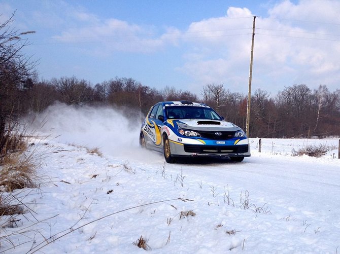 „Subaru Poland Rally Team” nuotr./Pasiruošimas ERC etapui Latvijoje