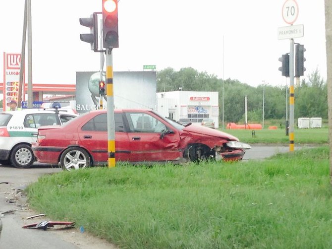 15min.lt skaitytojo Arūno nuotr./Avarija Panevėžyje